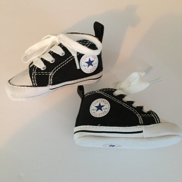 Converse Other - Converse Black Baby Shoes Size 1